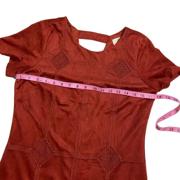 The Impeccable Pig Faux Suede Embroidered Dress - Picture 8 of 12